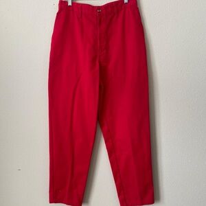 AUSTIN WOMENS 100% COTTON PANTS/JEANS SZ 8/M RED STRAIGHT LEG FLAT FRONT